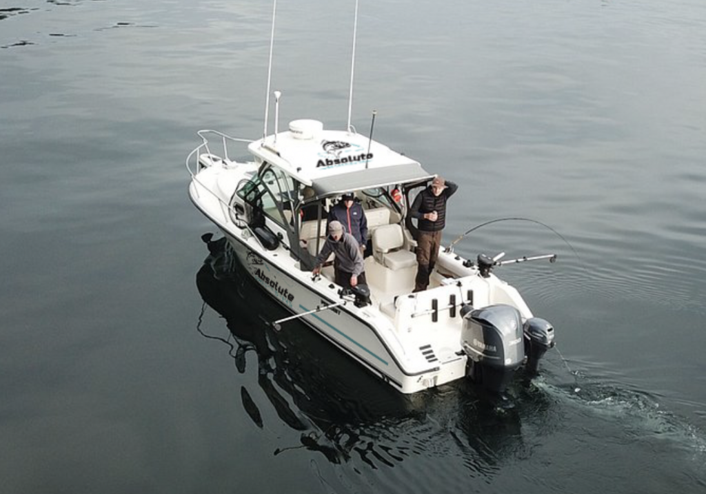 salmon fishing in BC Campbell River boat